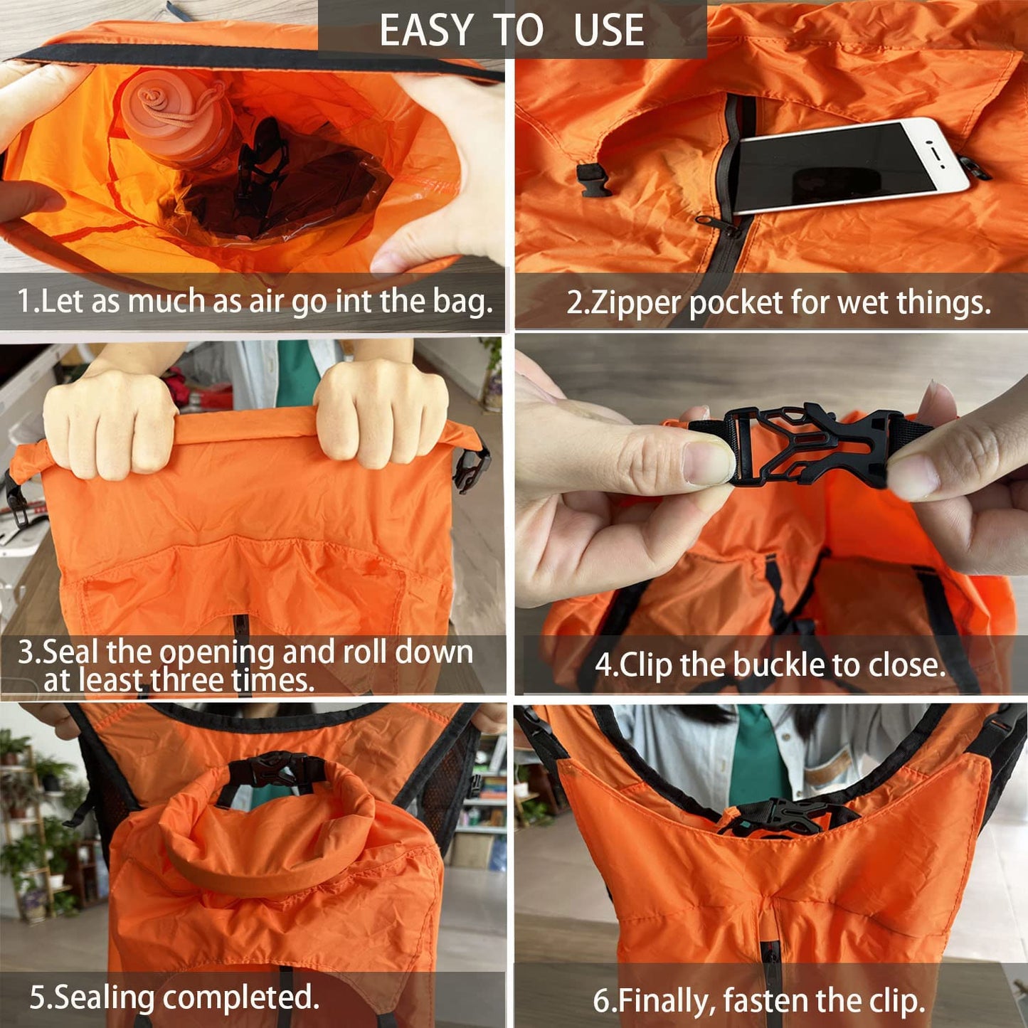Waterproof Floating Dry Bag 20L Floating Dry Backpack Lightweight Waterproof Sports Backpack Storage Dry Bag for Travel Rafting Camping