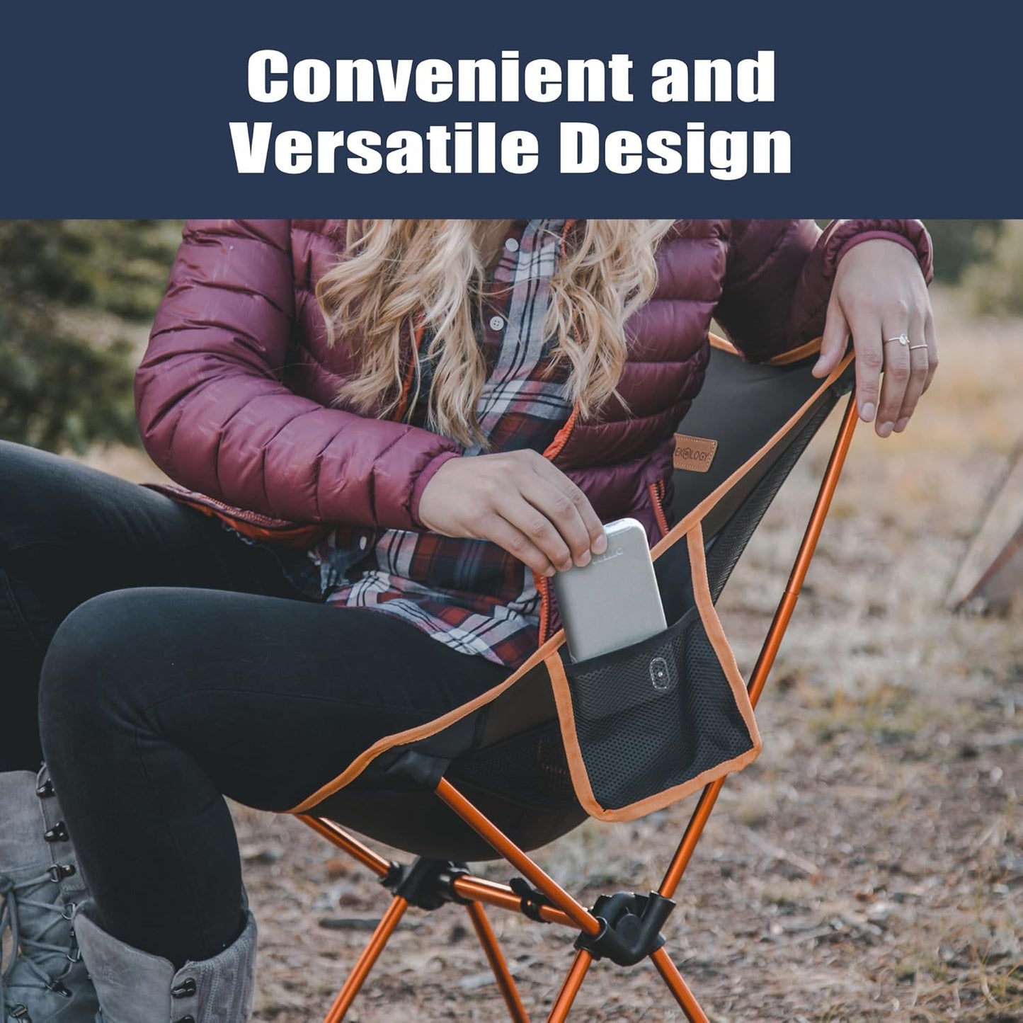 Camping Chair, YIZI GO Portable Camping Chair Lightweight, Hiking Chair, Camp Chair Outdoor Chair Beach Chair Folding Chair Camping Chairs for Adults Kids Picnic Chair Backpacking Compact