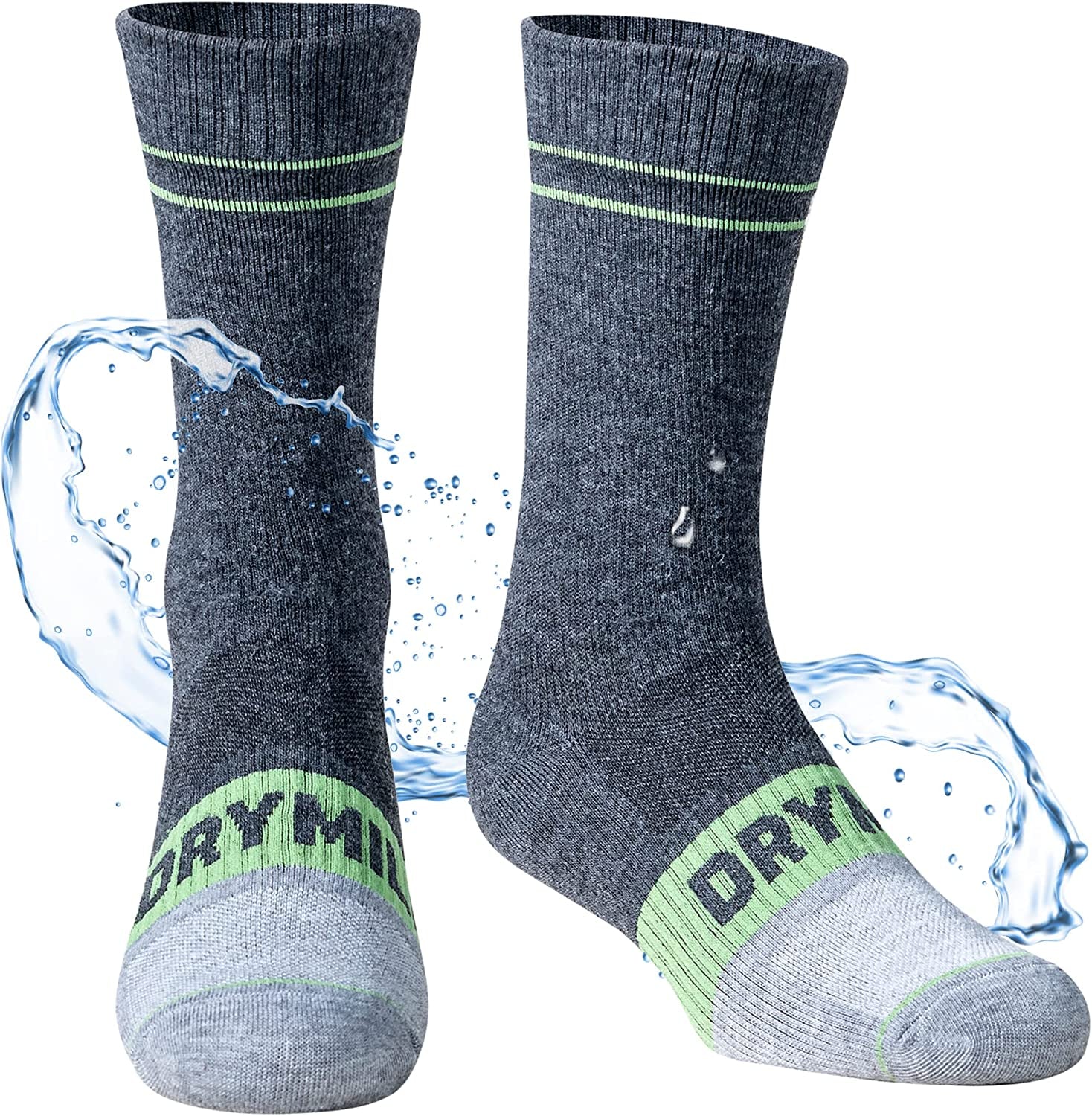 Mountain Waterproof Socks, Unisex Wool Waterproof Hiking Socks for Winter Wading, Snow Skiing - Mid-Calf