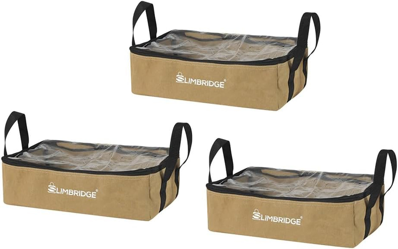 3PCS Camping Canvas Storage Bags Adventure Portable Caravan Organiser