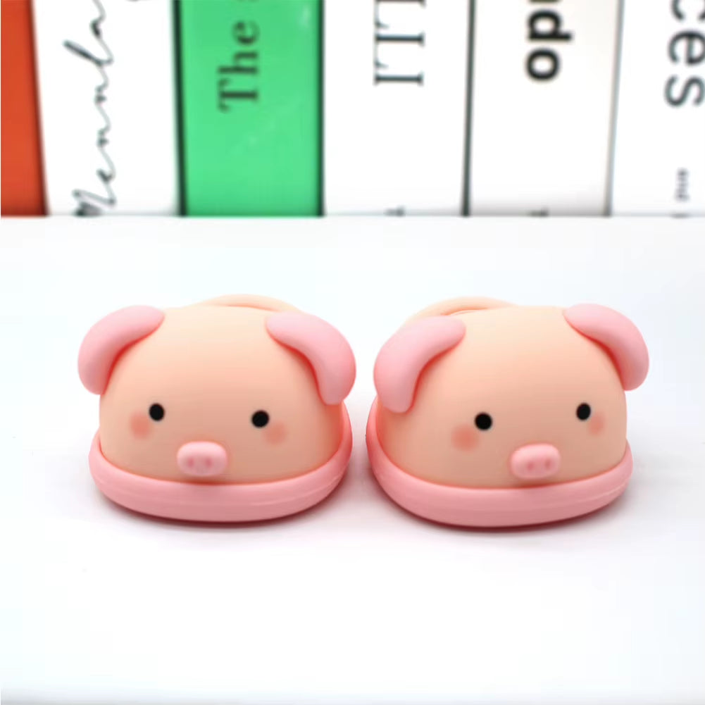 For 17Cm Mini Cute Labubu Macaron Vinyl Doll Cartoon Rubber Slippers Shark Lion Dance Style Labubu Accessories Ropa Labubu