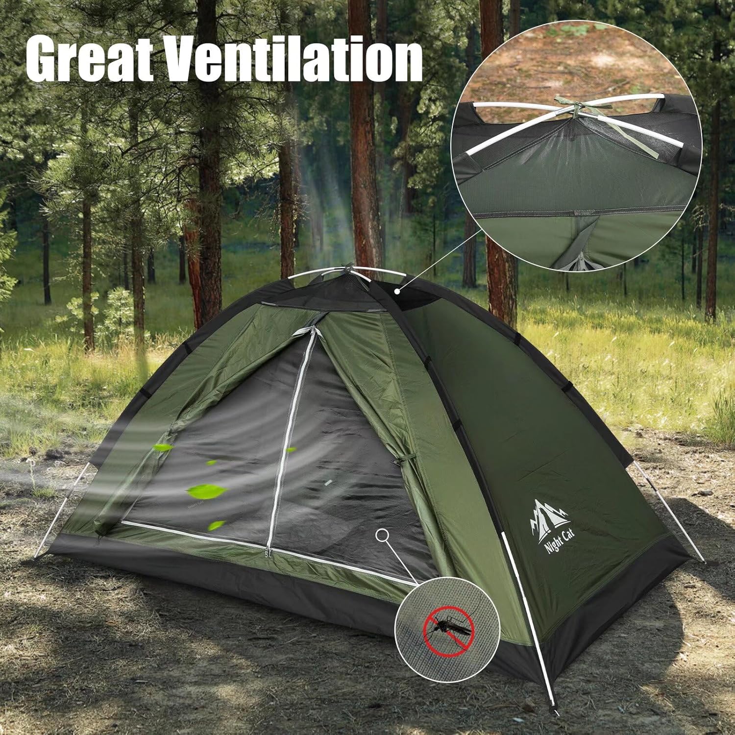 Backpacking Tent for One 1 to 2 Persons Lightweight Waterproof Camping Hiking Tent for Adults Kids Scouts Easy Setup Single Layer