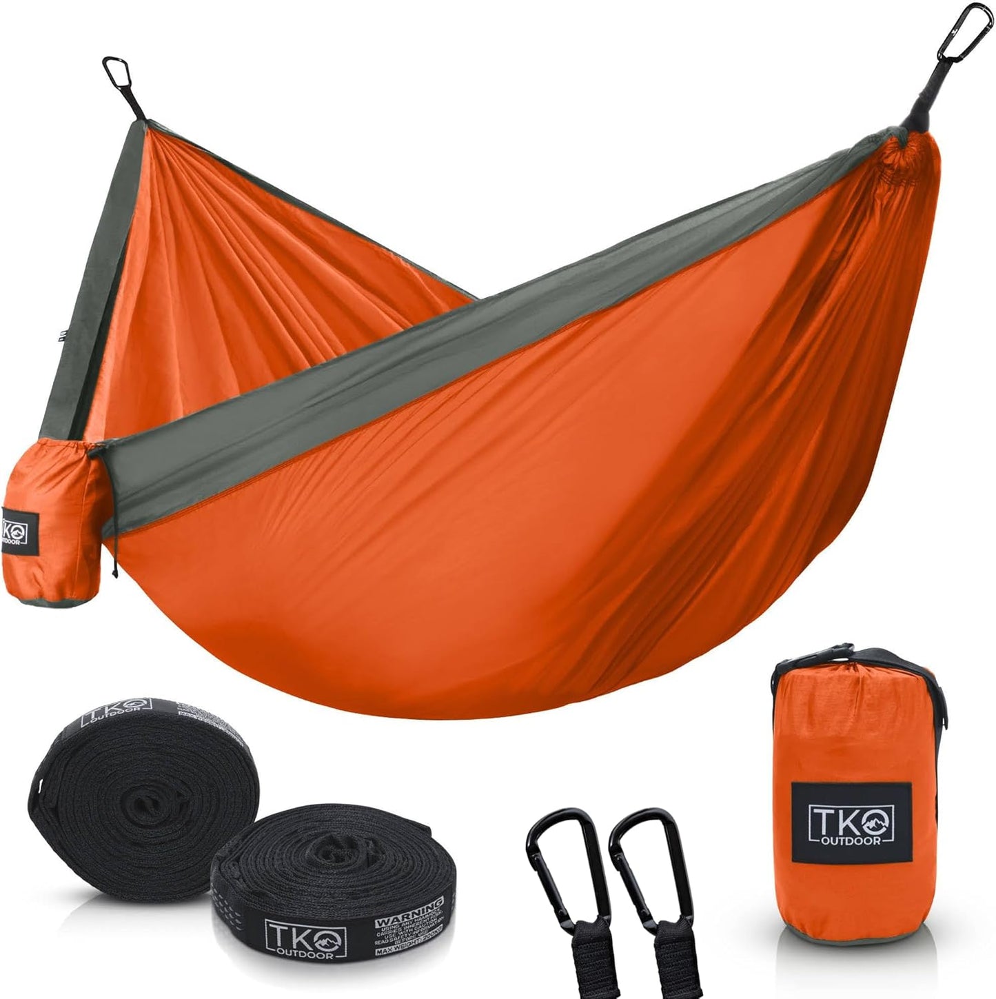 Double Camping Hammock - Portable Hammocks with Hanging Ropes | Lightweight Parachute Tree Hammock Tent for Backpacking, Travel, Beach, Backyard, Hiking, Indoor | Camping Gear Accessories