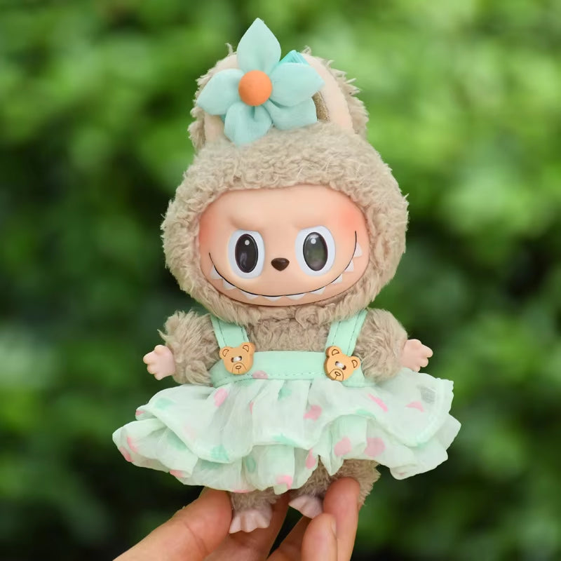 17Cm Cute Mini Plush Doll'S Clothes Outfit Accessories for Korea Kpop Exo Labubu Idol Dolls Skirt Hat Clothing DIY Kids Gift