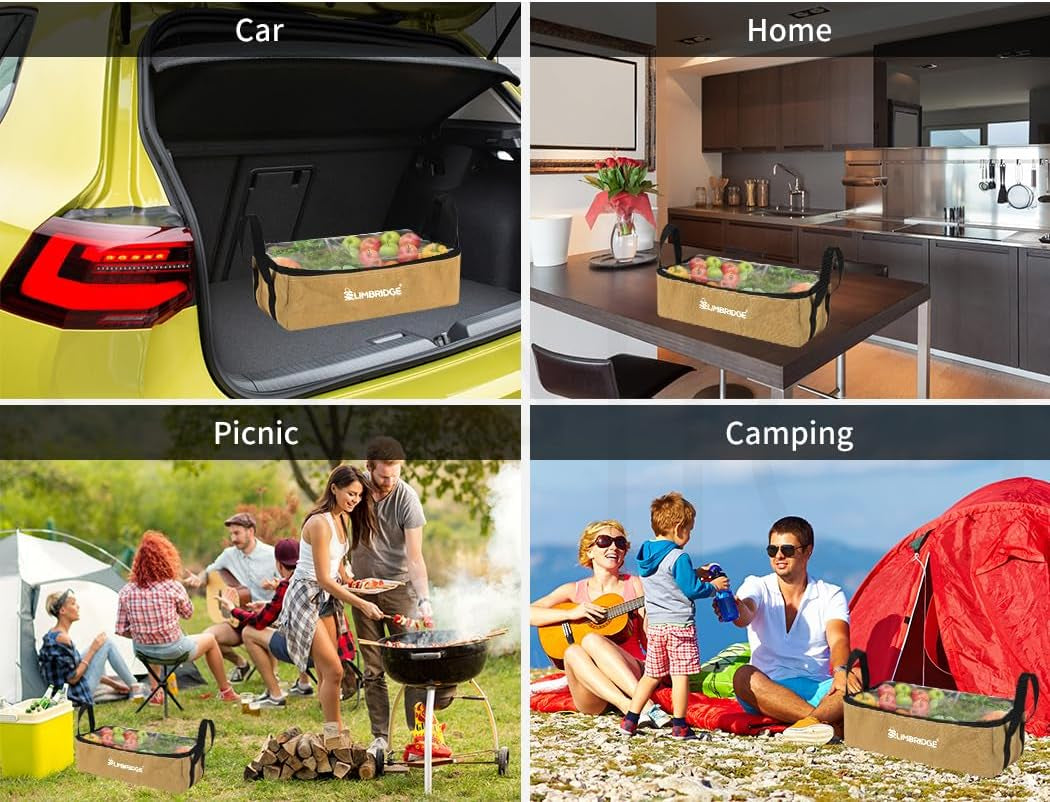 3PCS Camping Canvas Storage Bags Adventure Portable Caravan Organiser