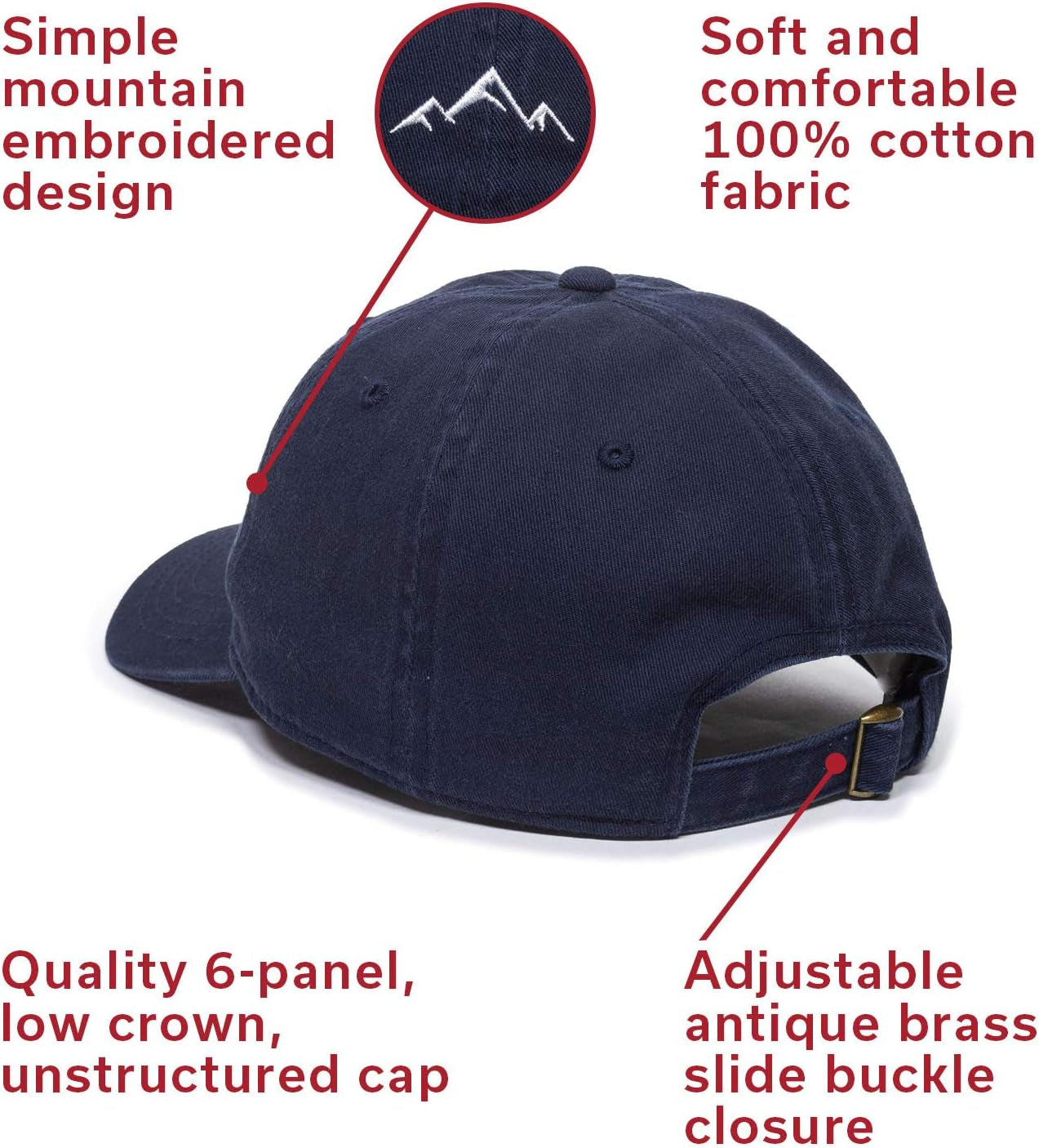 Mountain Dad Hat - Unstructured Soft Cotton Cap